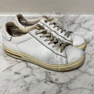 Birkenstock White Leather Athletic Shoes